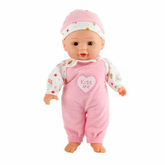 Baby Beau Liggende Babypop met Flesje, 30cm