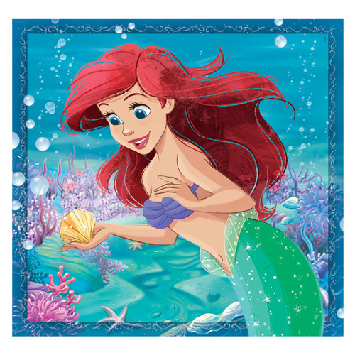 Clementoni Legpuzzel Super Color Vierkant Disney Princess, 3x48st.