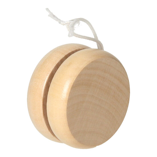 Houten Jojo&#039;s in Katoenen Tasje, 24 stuks