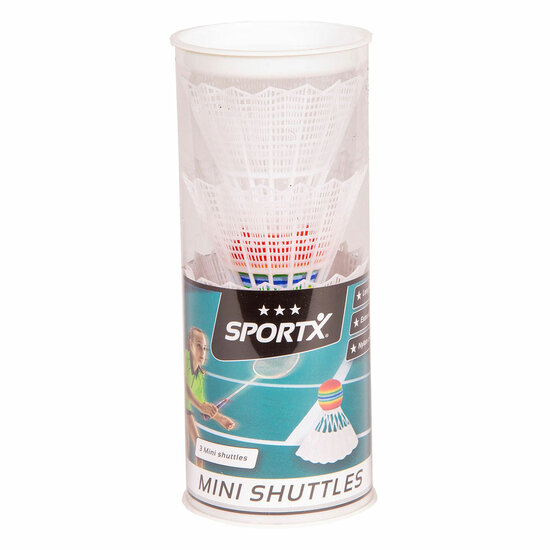 SportX Mini Badminton Shuttles in Koker, 3st.