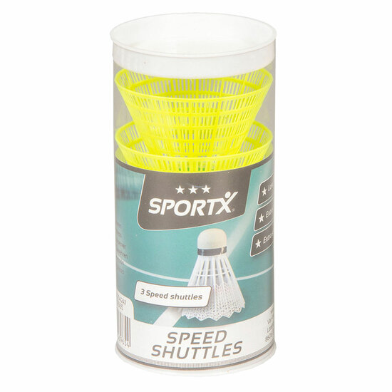 SportX Speed Badminton Shuttles in Koker - 3st.
