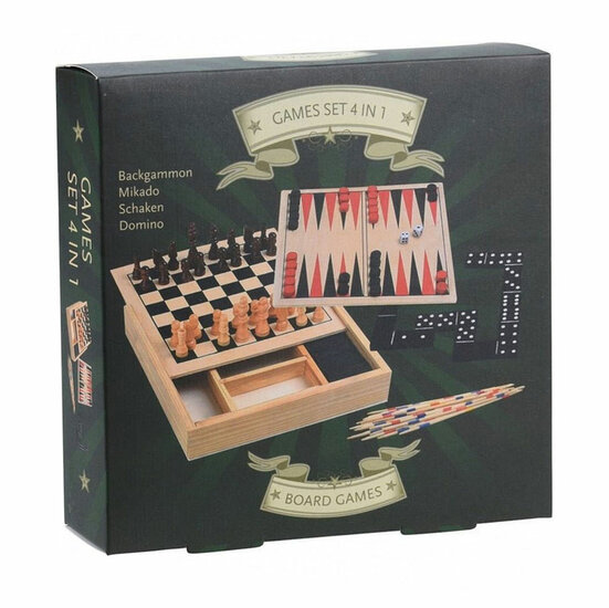 4-in1 Houten Spellendoos