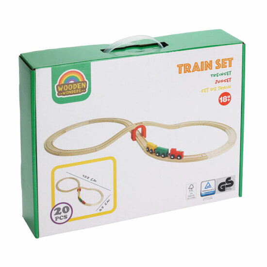 Houten Trein Set 20-delig