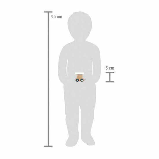 Small Foot - Houten Lettertrein Polar - Wagon Wit