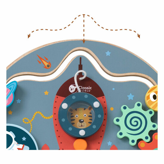 Classic World Houten Activiteitenbord Raket