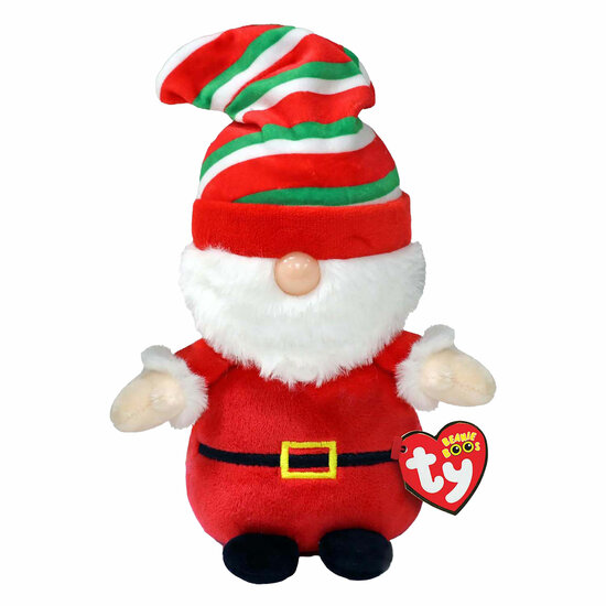Ty Beanie Boo's Christmas Gnome Gnewman Santa - 15cm
