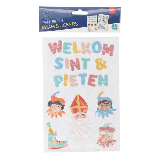 Raamstickers Welkom Sint &amp; Pieten, 13st.