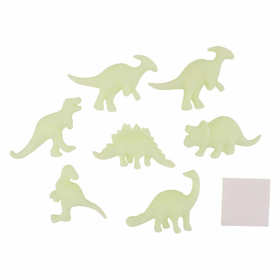 Glow in the dark 3D muur dino&#039;s, 7dlg.