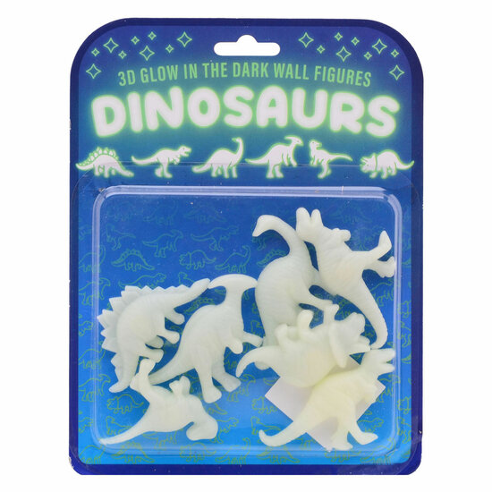 Glow in the dark 3D muur dino&#039;s, 7dlg.