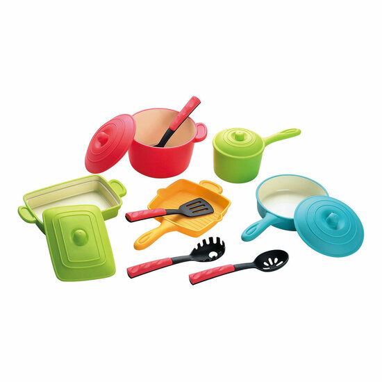 Playgo Kunststof Pannen- en Keukenaccessoires Speelset - 13dlg.