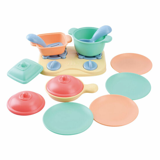 Playgo Tafelblad Kookfornuis met Accessoires Speelset - 13dlg.