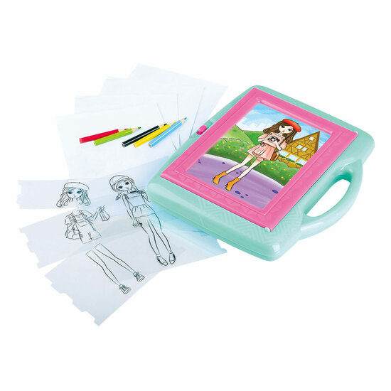 Playgo Tekenprojector Overtrekken Modeontwerper - 28dlg.
