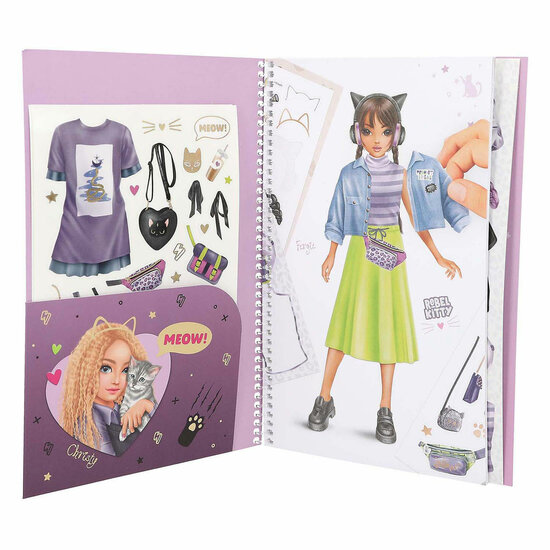 TOPModel Dress me up Stickerboek Groot Rebel Kitty