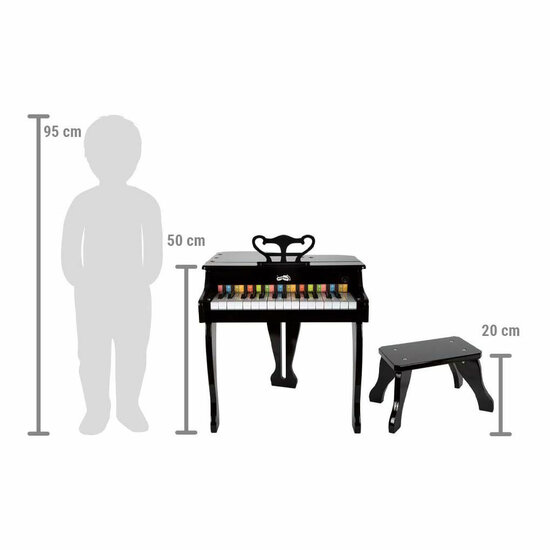 Small Foot - Houten Kindervleugelpiano Zwart