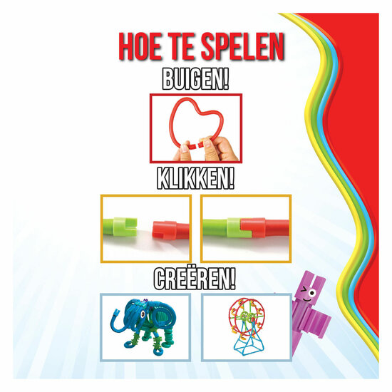 Spaghetteez Noodle Flyer Vliegtuig Flexibele Bouwstaafjes, 76dlg.