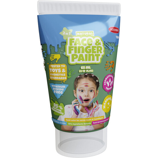 Natural Face &amp; Fingerpaint Tube - Groen, 65ml