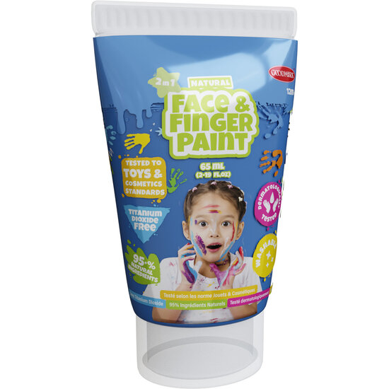 Natural Face &amp; Fingerpaint Tube - Blauw, 65ml