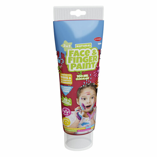 Natural Face &amp; Fingerpaint Tube - Rood, 100ml
