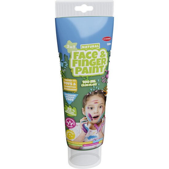 Natural Face &amp; Fingerpaint Tube - Groen, 100ml