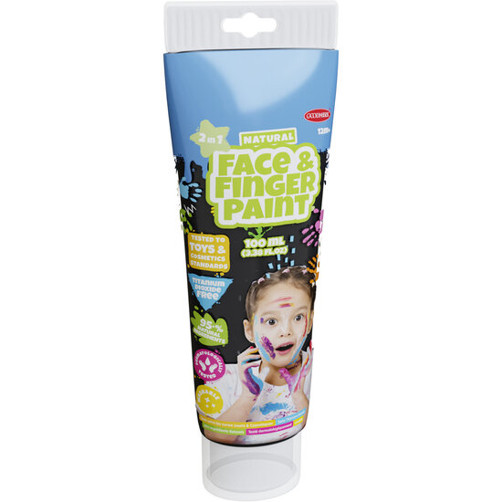 Natural Face &amp; Fingerpaint Tube - Zwart, 100ml