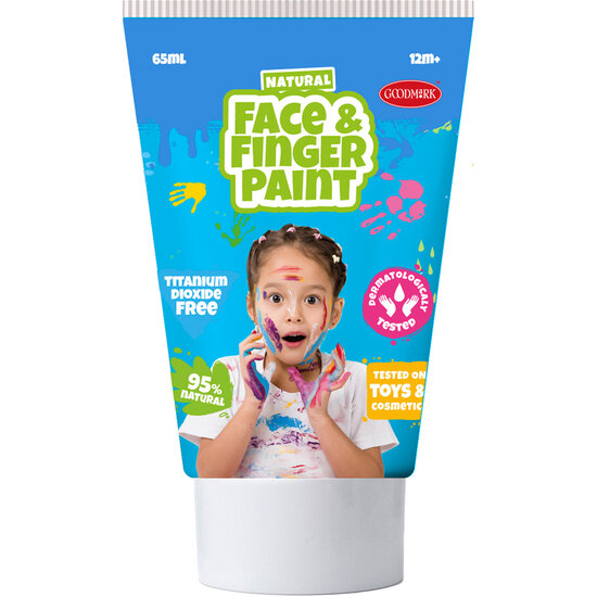 Natural Face &amp; Fingerpaint Tube - Blauw en Roze, 2x65ml