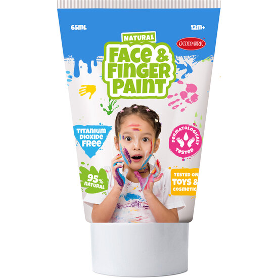 Natural Face &amp; Fingerpaint Tube - Zwart en Wit, 2x65ml