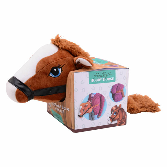 Holly Horse Paardenhoofd Bruin met Elastiek - Bevestig om je middel