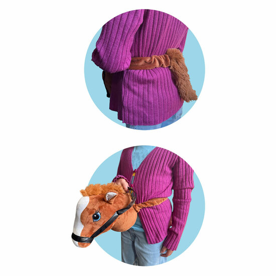 Holly Horse Paardenhoofd Bruin met Elastiek - Bevestig om je middel