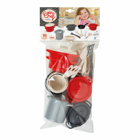 Ecoiffier 100% Chef Pannen en Kookgerei - 19dg,