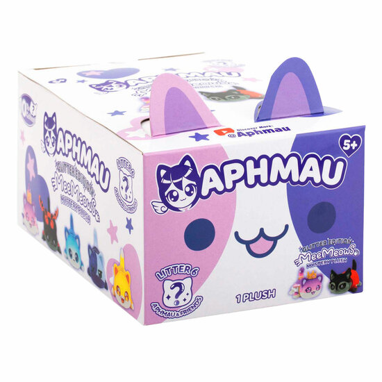Aphmau &amp; Friends  6 Verrassing MeeMeows Knuffel Pluche, 15cm