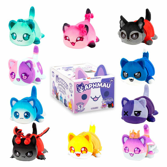 Aphmau &amp; Friends  6 Verrassing MeeMeows Knuffel Pluche, 15cm