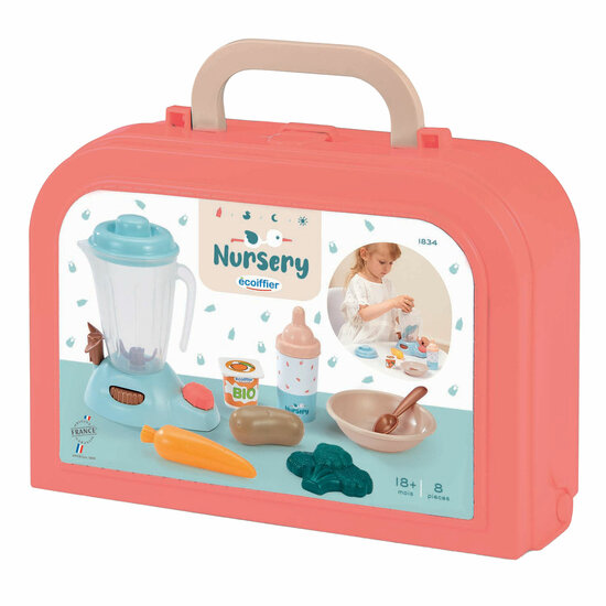 Ecoiffier Verzorging - Baby&#039;s Voedingsset in Koffer, 8dlg.