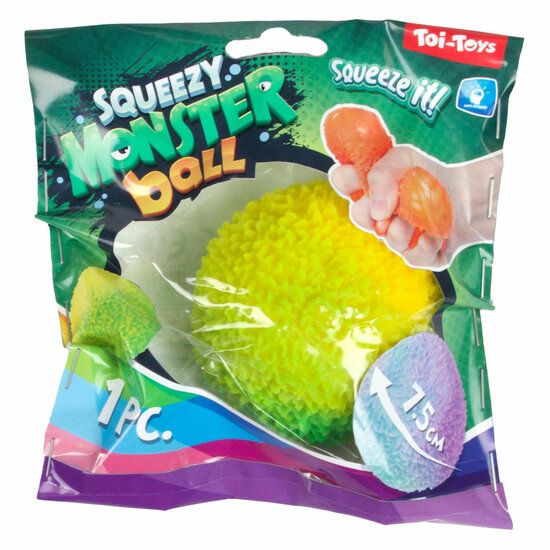 Fun Textuurknijpbal Moss Gevuld met Foam, 8cm