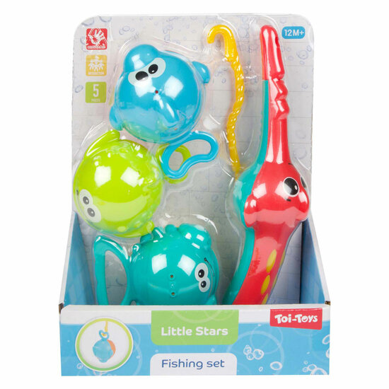 Little Stars Badspeelgoed Vishengel met 3 Vissen, 4dlg.