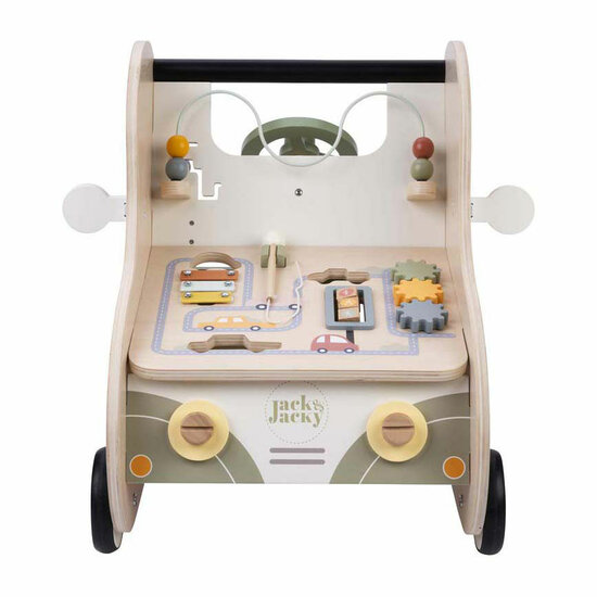 Houten Loopwagen Auto Jack &amp; Jacky