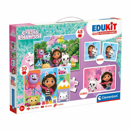 Clementoni Gabby&#039;s Poppenhuis Edukit 4in1 Puzzels en Spellen