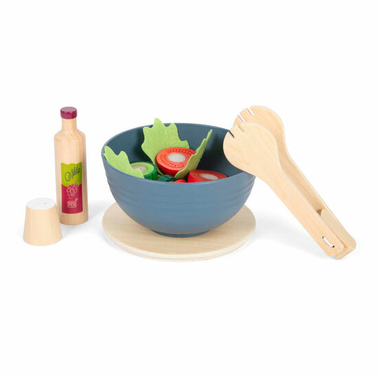 Small Foot - Houten Speelgoed Eten Salade Speelset, 11dlg.