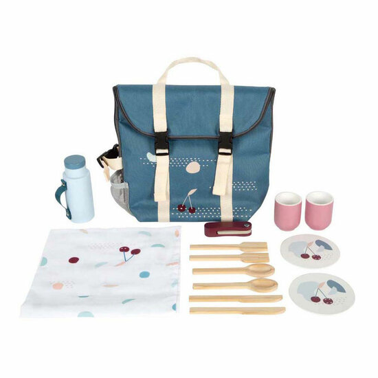 Small Foot - Rugzak met Houten Picknick Tasty Speelset, 14dlg.