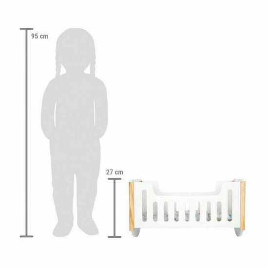 Small Foot - Houten Poppenbed Wit Little Button