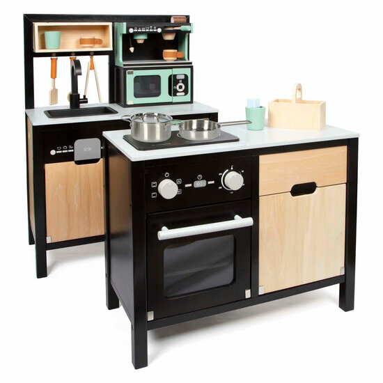 Small Foot - Houten Industriele Keuken met Keukeneiland, 18dlg.
