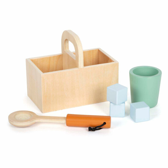 Small Foot - Houten Industriele Keuken met Keukeneiland, 18dlg.