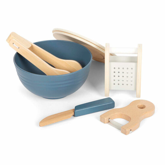 Small Foot - Houten Speelgoed Eten Salade Speelset, 11dlg.