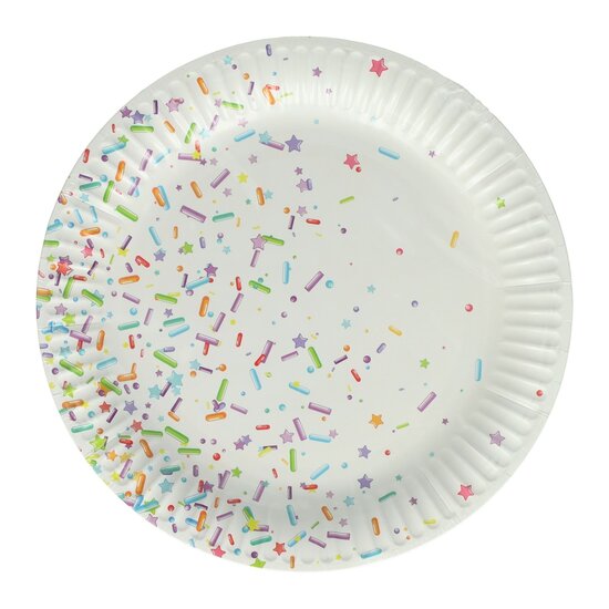 Papieren Feest Borden 23cm, 10st.