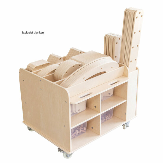 Classic World Houten Opbergmeubel op Wielen