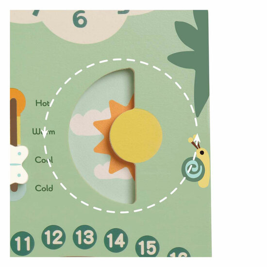 Classic World Houten Vintage Kalender Leerklok