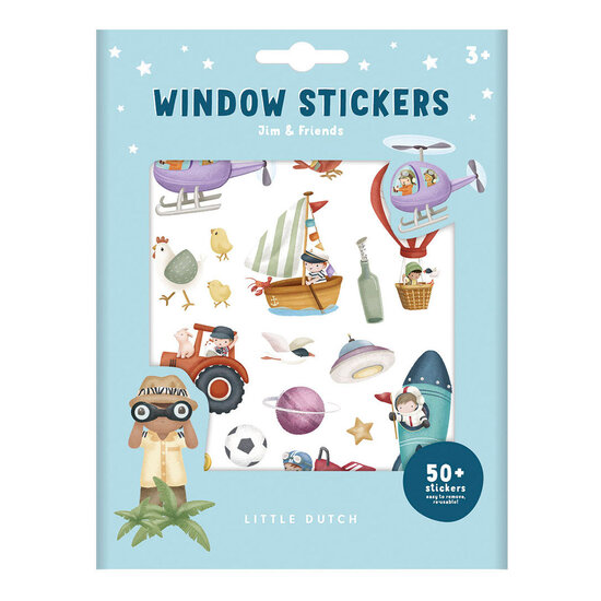 Little Dutch Raamstickers Jim &amp; Friends