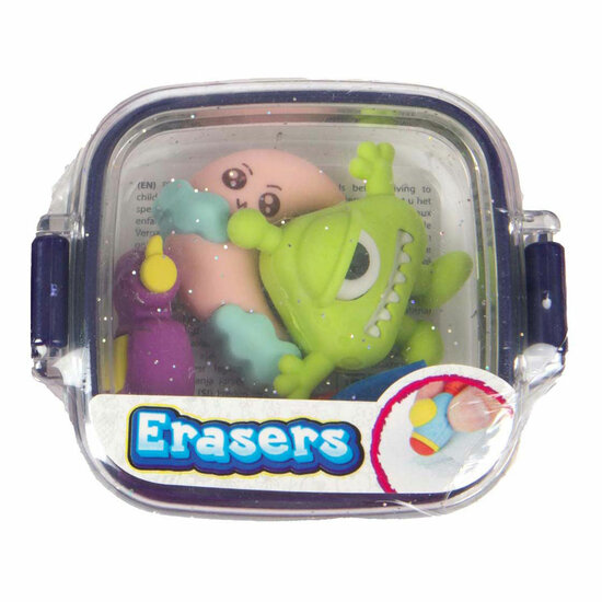 Gummen Mini Set in Glitterdoosje - Ruimte Monsters, 5dlg.