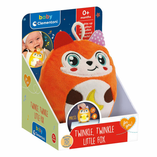 Clementoni Baby Twinkle Winkle  Kleine Vos Knuffel Nachtlamp
