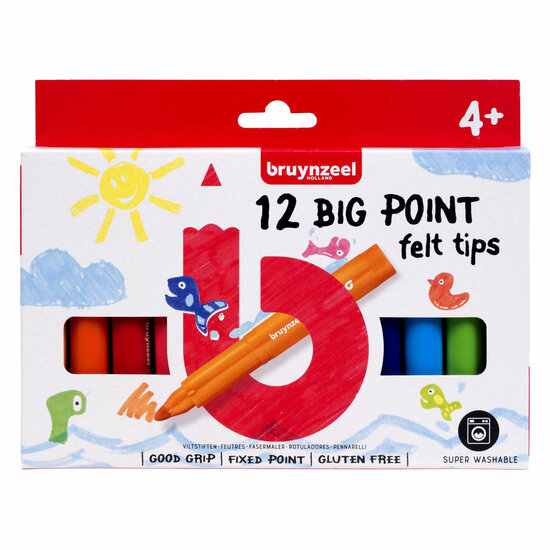 Bruynzeel Kids Big Point Viltstiften Set 12
