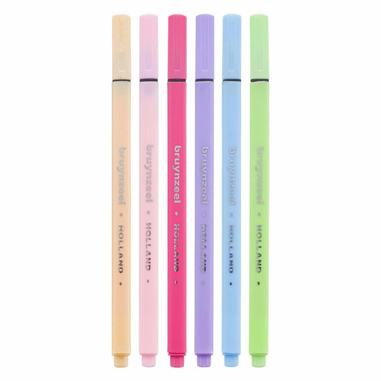 Bruynzeel Fineliner Set Pastel 6 Kleuren